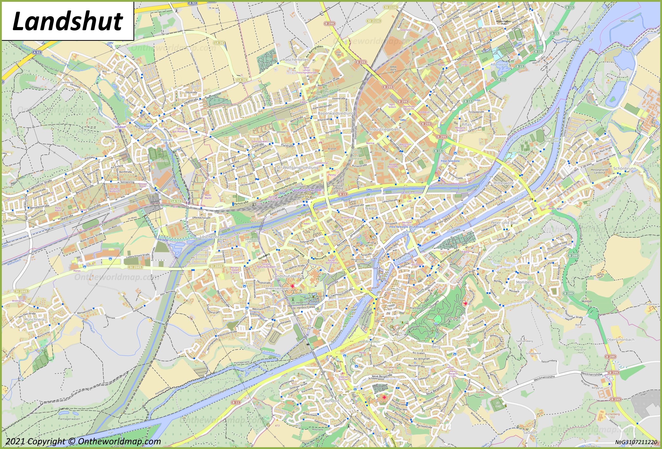 Map of Landshut