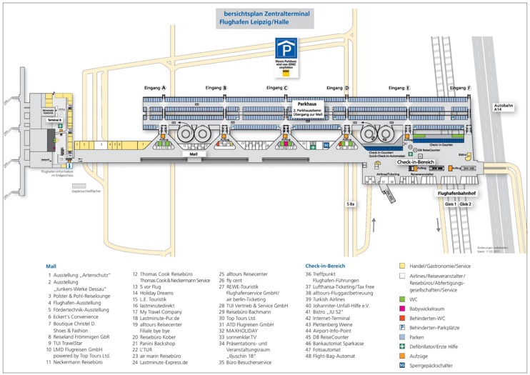 Leipzig/Halle Airport map