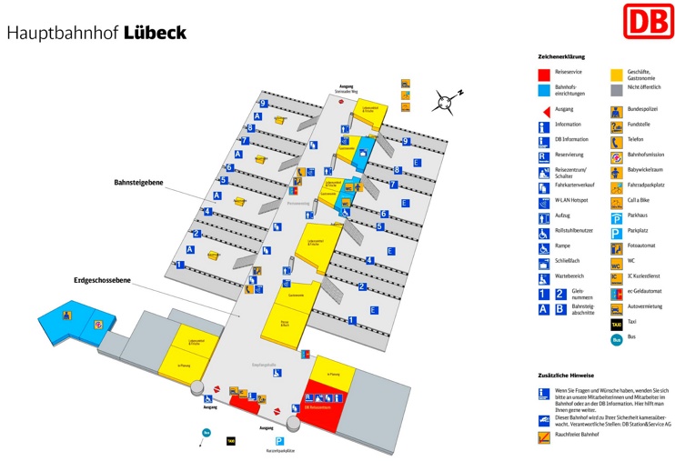 Lübeck hauptbahnhof map