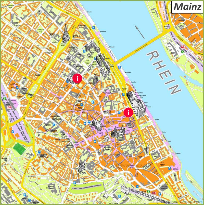 Mainz Tourist Map