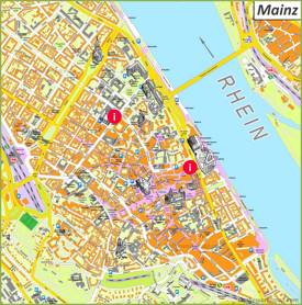 Mainz Tourist Map