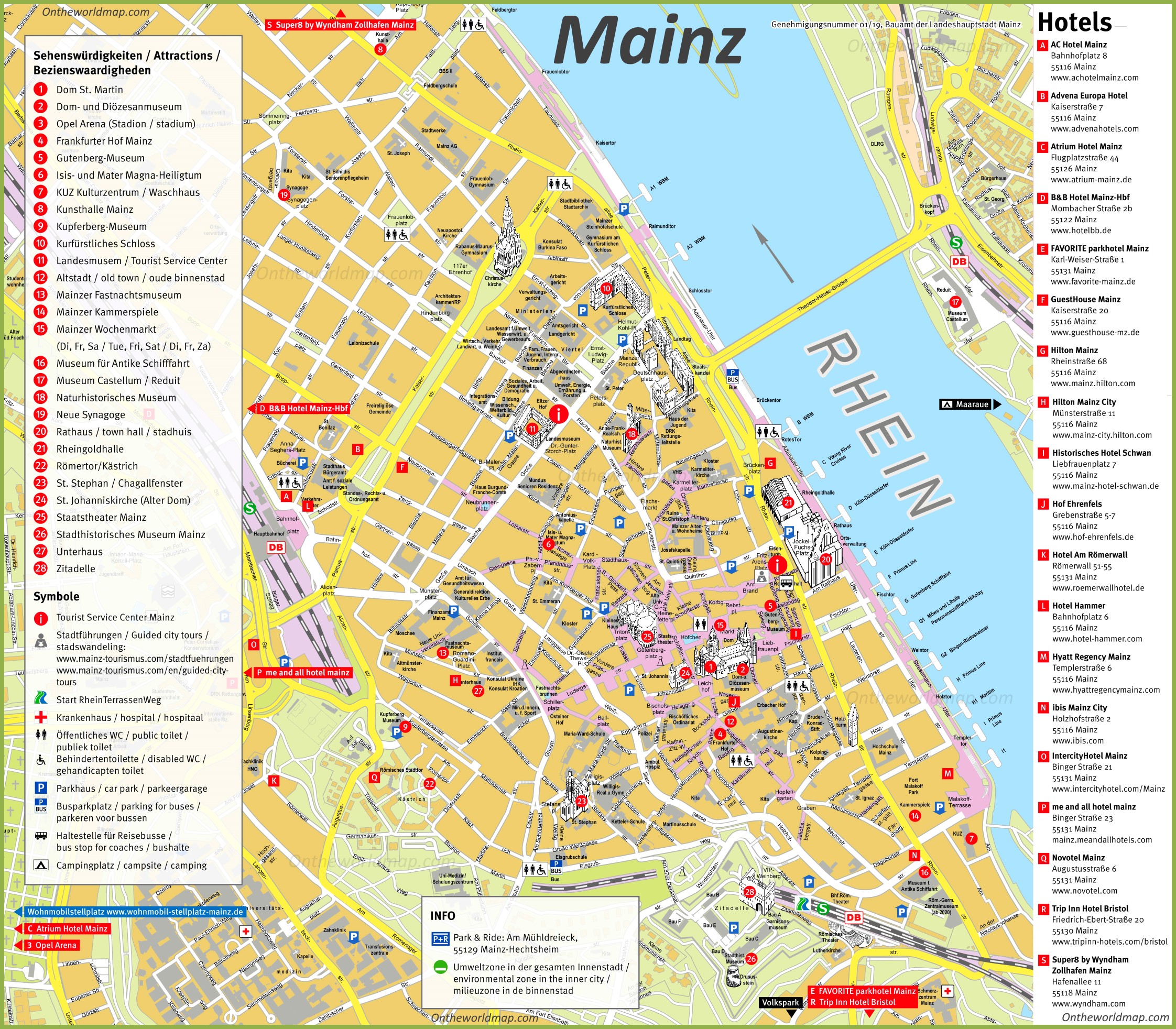 Map of Mainz