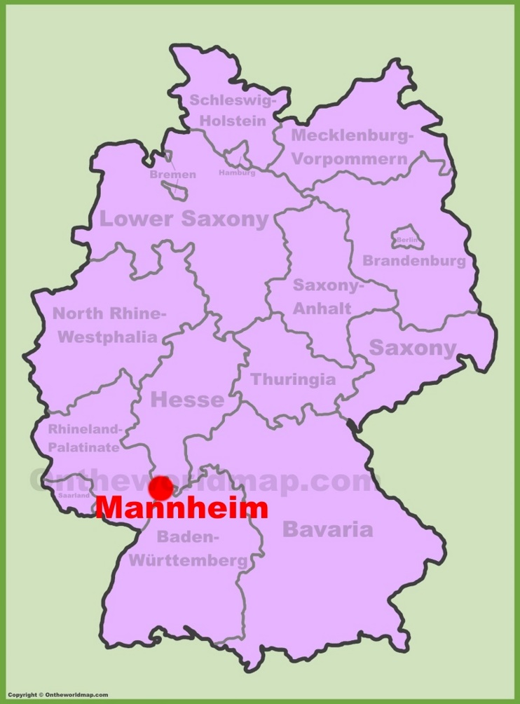 Mannheim location on the Germany map