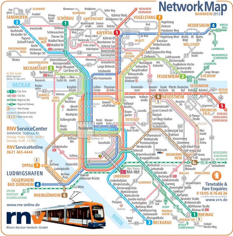 Mannheim transport map