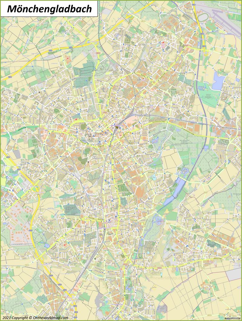 Mönchengladbach Map | Germany | Detailed Maps of Mönchengladbach