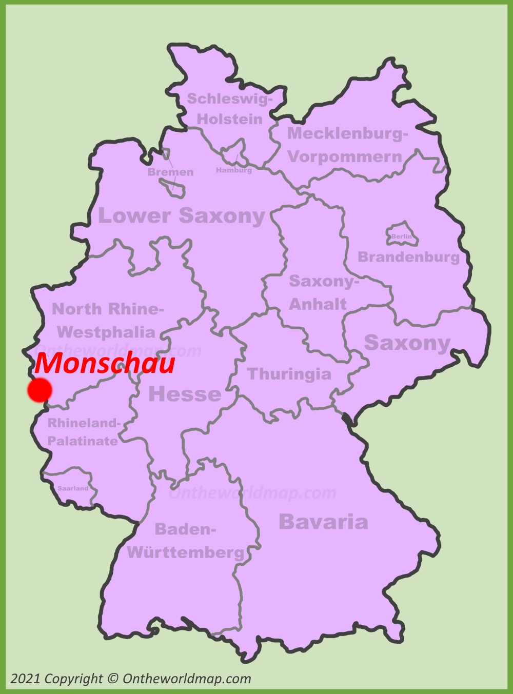 Monschau Location Map