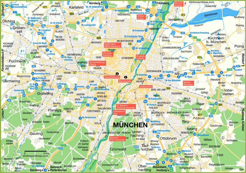 Map of Munich and Surroundings