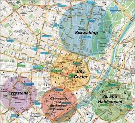 Munich quarters map