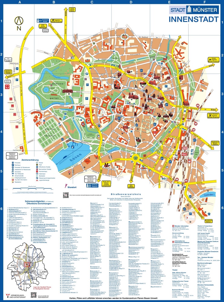 Münster city center map