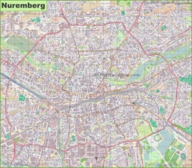 Large detailed map of Nürnberg