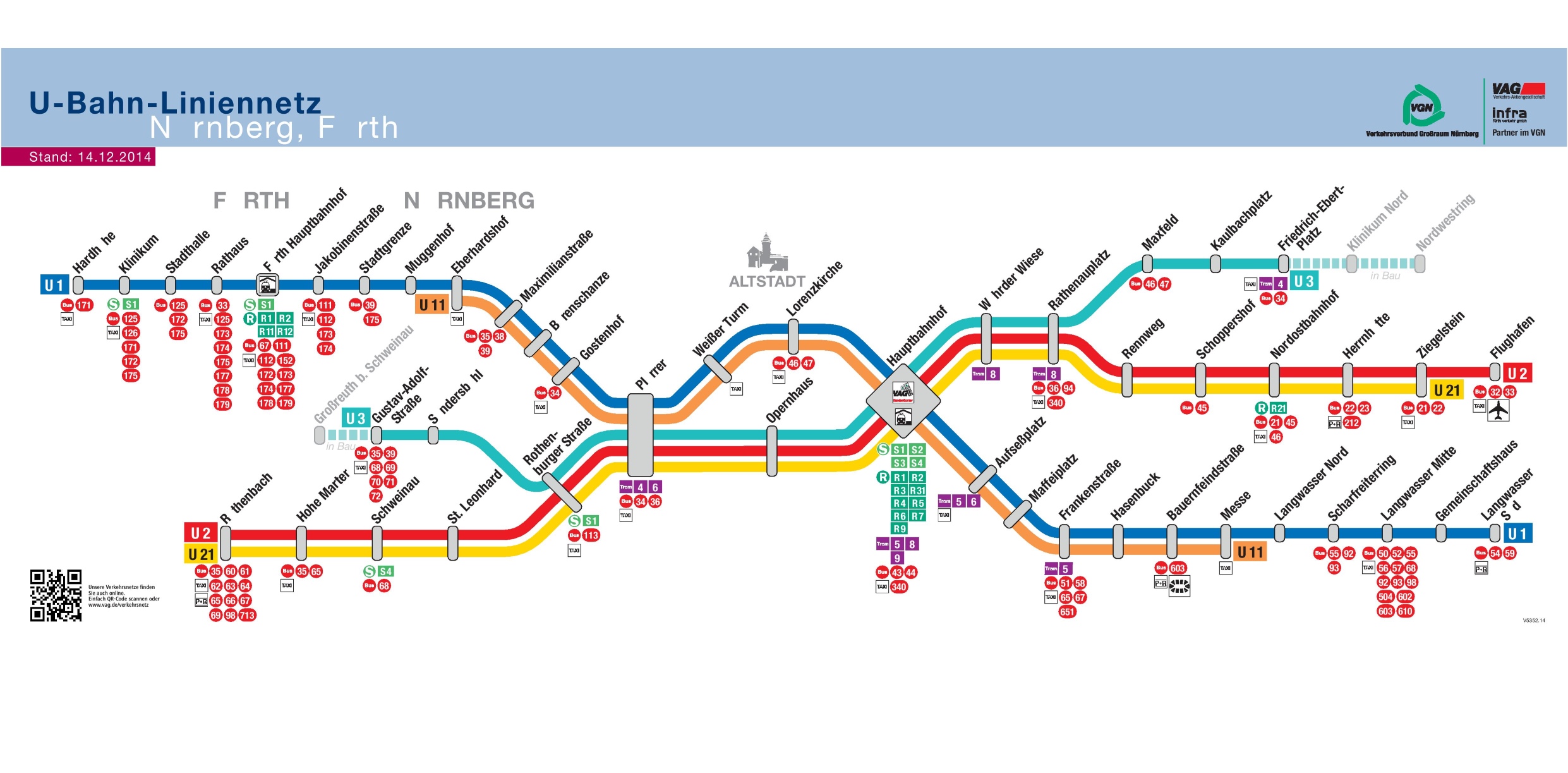 Nuremberg Metro Map 