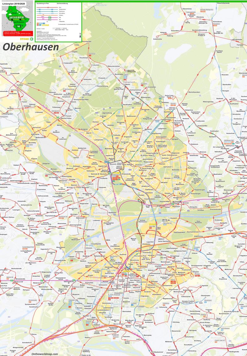 Oberhausen Transport Map
