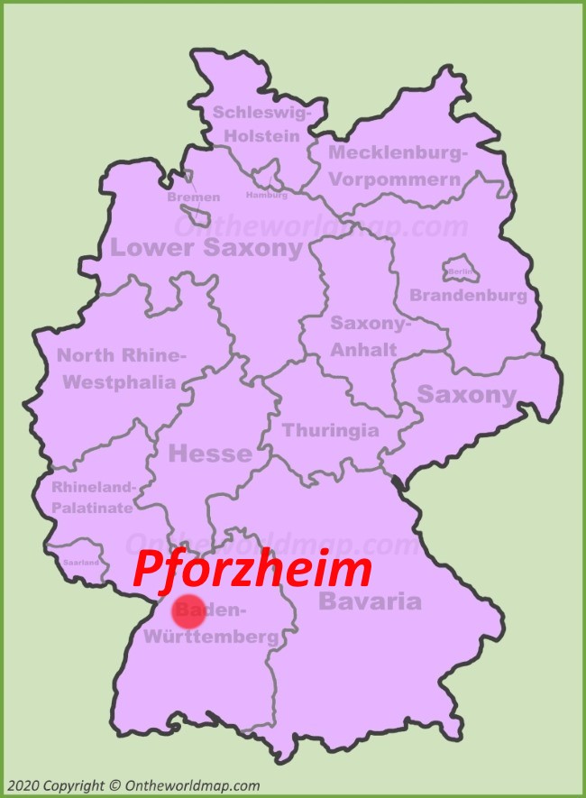 Pforzheim location on the Germany map
