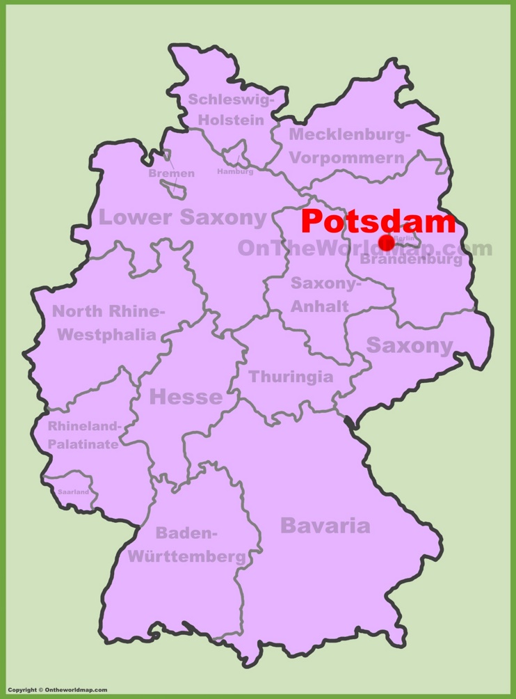 Potsdam location on the Germany map