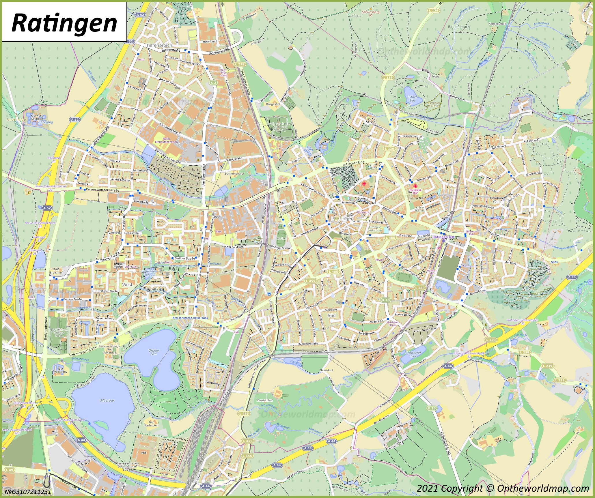 Map of Ratingen