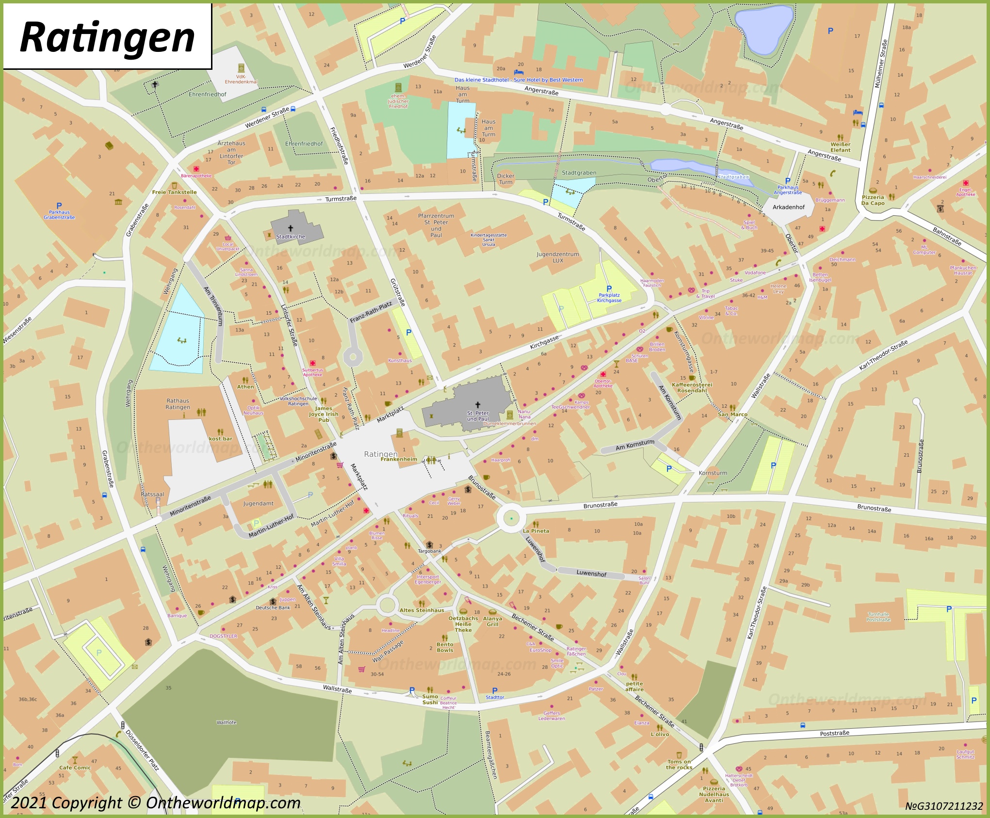 Ratingen Map | Germany | Detailed Maps of Ratingen