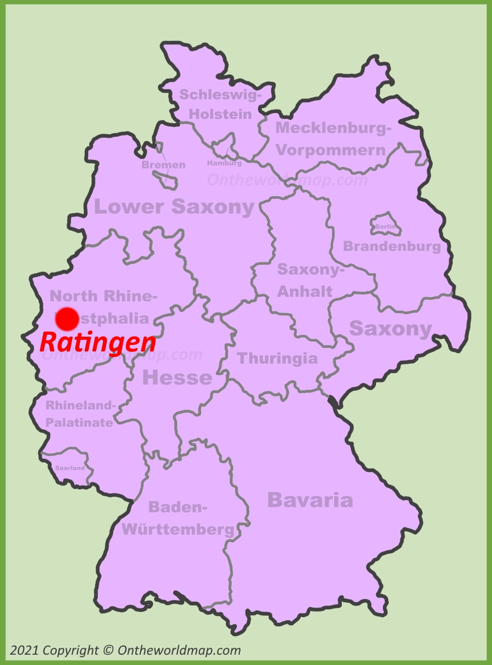 Ratingen Location Map