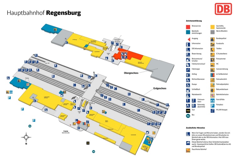 Regensburg hauptbahnhof map