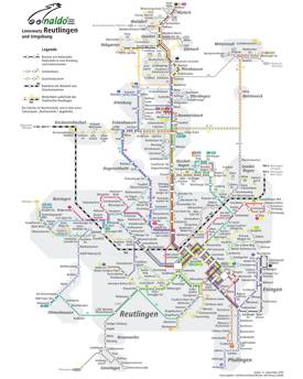 Reutlingen Transport Map