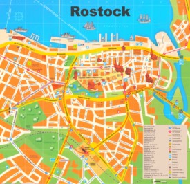 Rostock tourist map