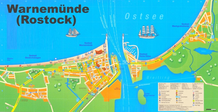Warnemünde tourist map