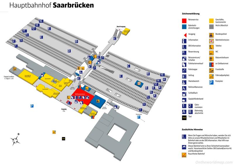 Saarbrücken Hauptbahnhof Map