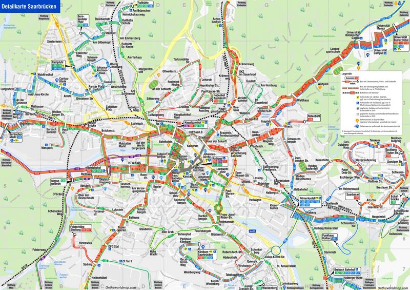 Saarbrücken Transport Map