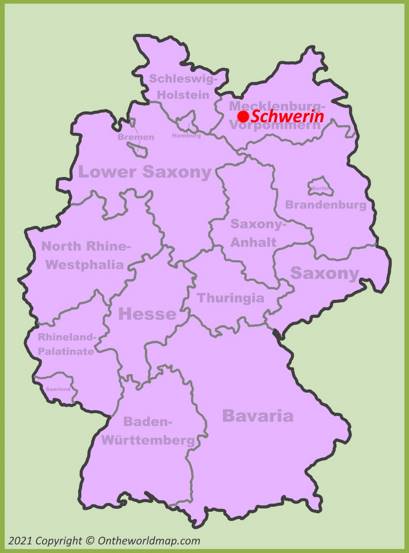Schwerin Location on the Germany Map