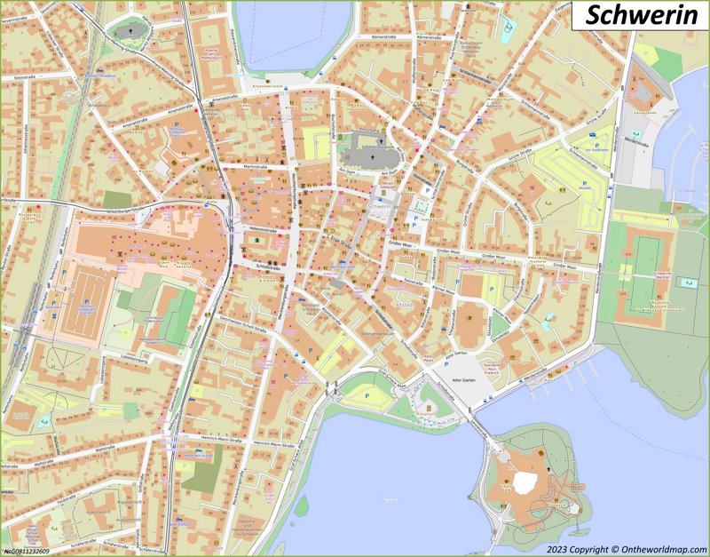 Schwerin Old Town Map