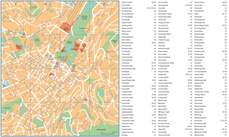 Stuttgart street map