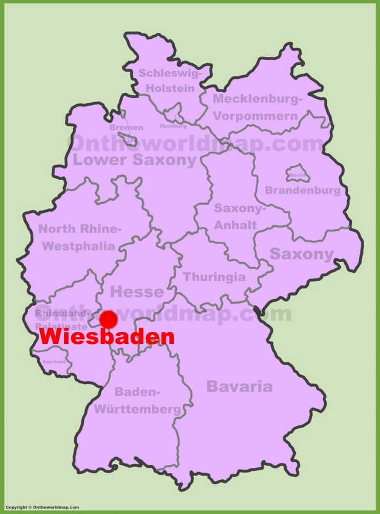 Wiesbaden location on the Germany map