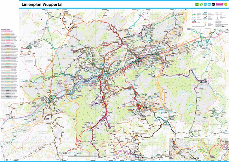 Wuppertal transport map