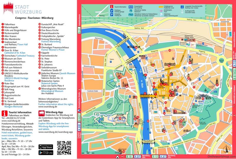 Würzburg Tourist Map