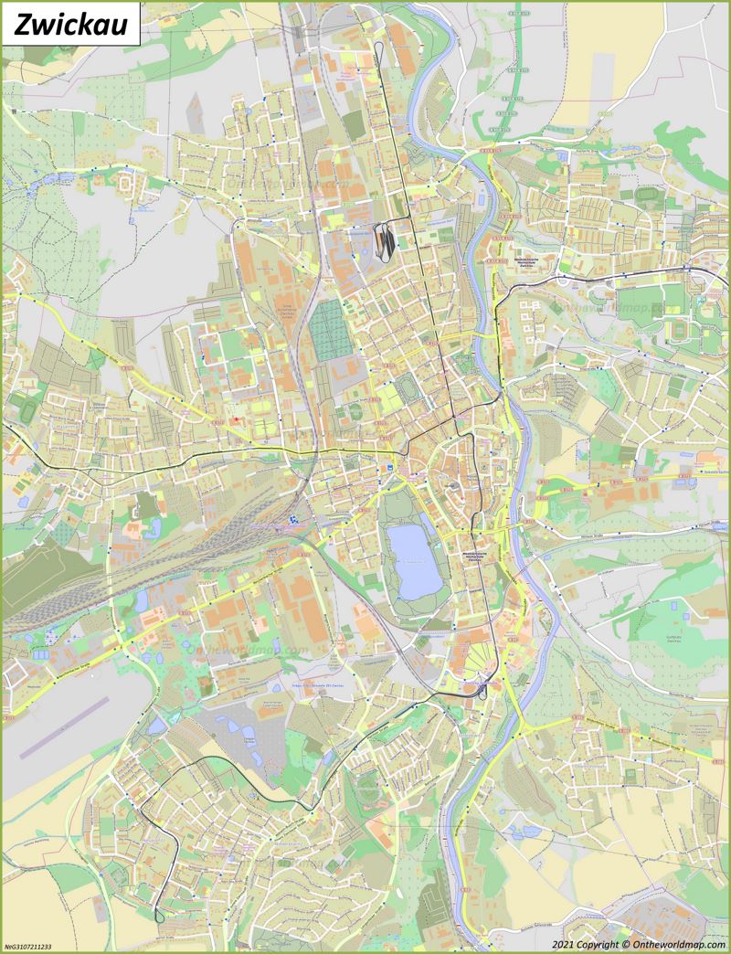 Zwickau Map | Germany | Detailed Maps of Zwickau