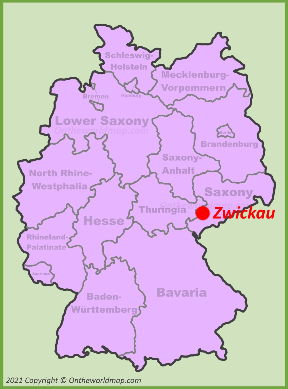 Zwickau Location Map
