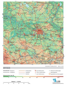 Large detailed map of Brandenburg