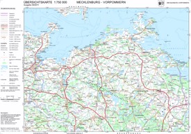 Large detailed map of Mecklenburg-Vorpommern