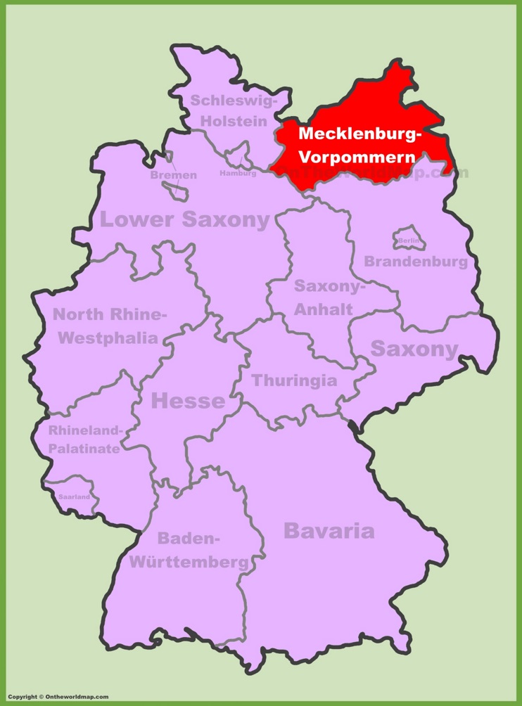 Mecklenburg-Vorpommern location on the Germany map