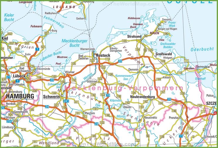 Mecklenburg-Vorpommern road map