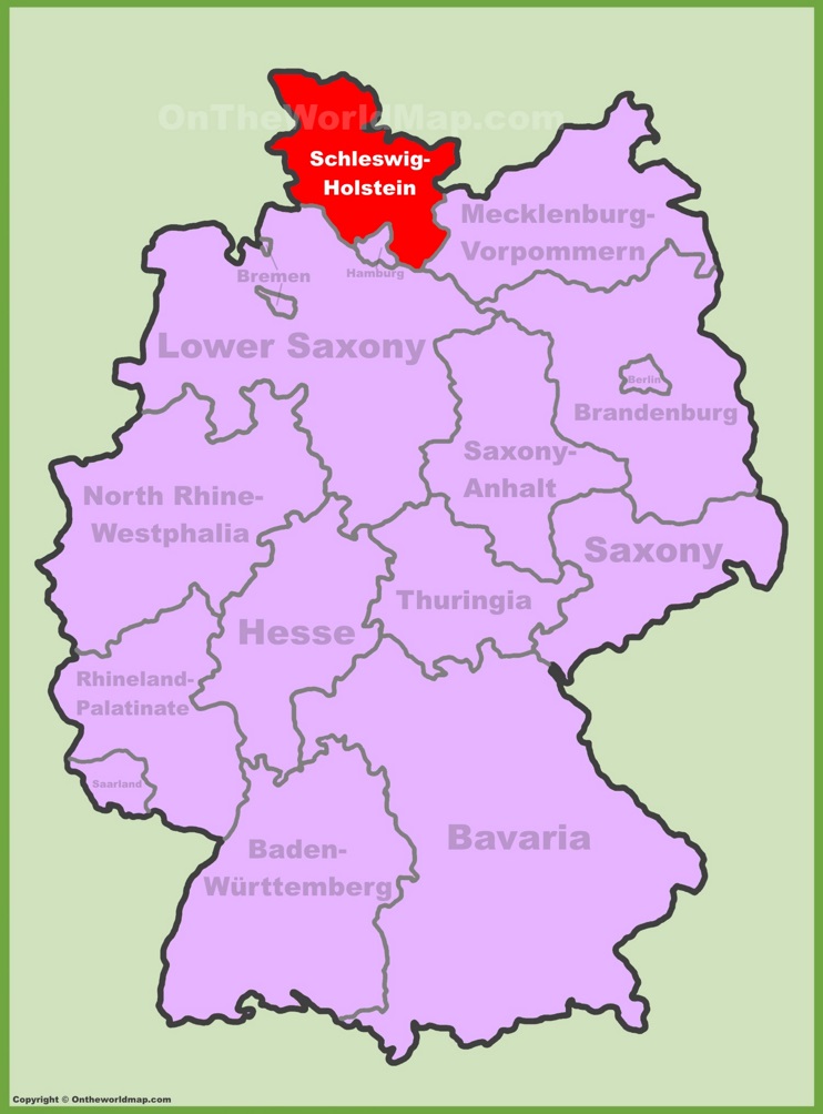 Schleswig-Holstein location on the Germany map