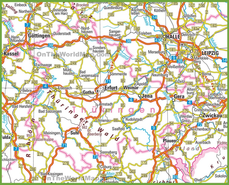 Thuringia road map