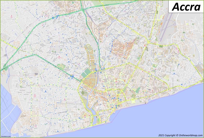 Accra Map | Ghana | Detailed Maps of Accra