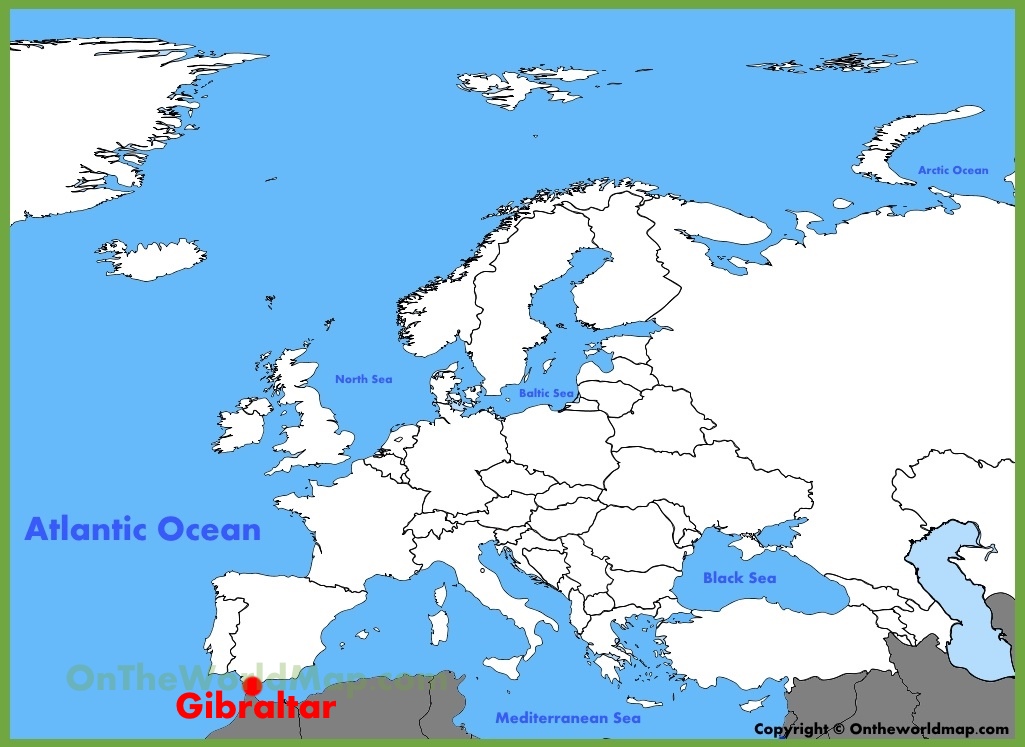 Gibraltar Location On The Europe Map Ontheworldmap