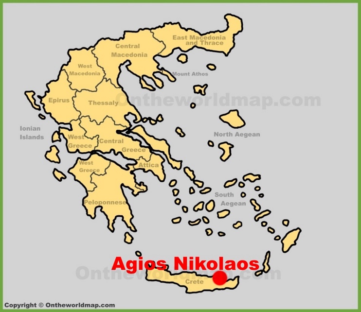 Agios Nikolaos location on the Greece map