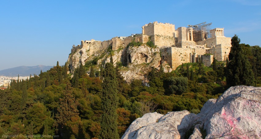 View of the Acropolis of Athens