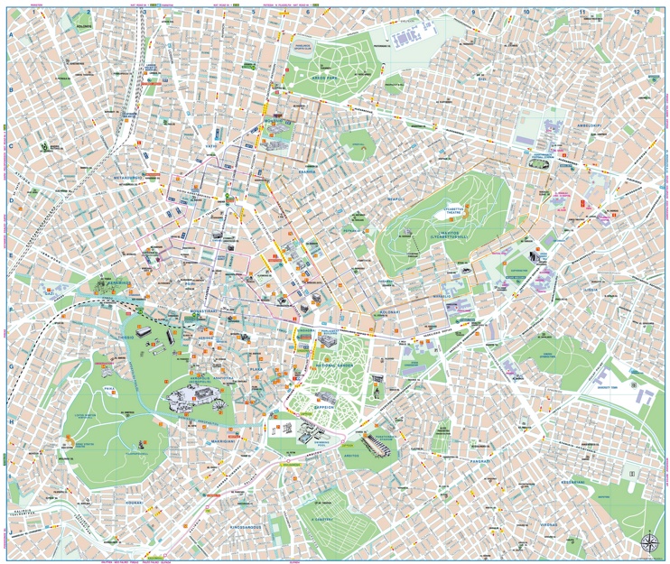 Athens tourist map