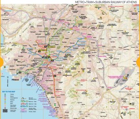 Athens transport map