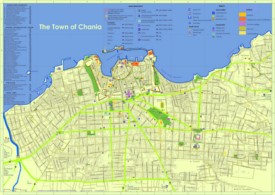Chania tourist map