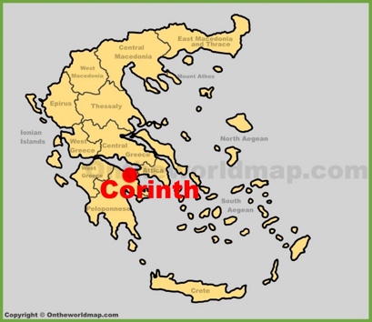 Corinth Location Map