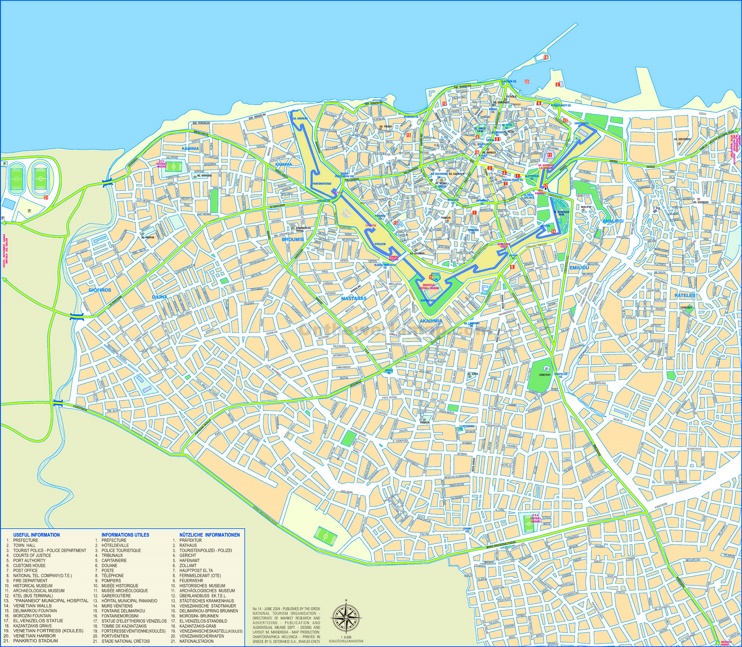 Heraklion tourist map